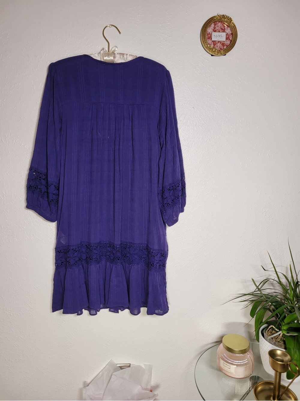 Nurture by Lamaze Blue Crochet-Trim Long Sleeve Dress - Picture 2 of 9